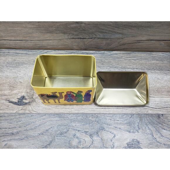 1993 Tinscapes Collectable Tin Jesus Is Born Empty - Picture 7 of 9